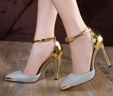 High Heels Women Pumps Glitter High Heel Shoes Woman Sexy Wedding Party Shoes Gold Silver Blue