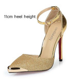 High Heels Women Pumps Glitter High Heel Shoes Woman Sexy Wedding Party Shoes Gold Silver Blue