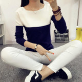 High Elastic Knitted Sweater Women 2018 Spring Autumn Split Women Sweaters And Pullovers Female Pink Tricot Jumper Pull Femme