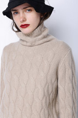 High collar cashmere sweater women thick sweater fashion 2017 autumn and winter new twist knitted bottom wool sweater
