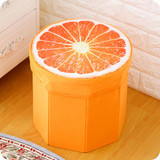 High capacity Folding Box Funny Fruit storage Box Stool Sundries Organizer Office Desk Home Storage Box Home Office Storage Box