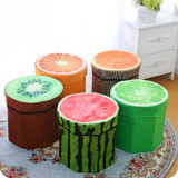 High capacity Folding Box Funny Fruit storage Box Stool Sundries Organizer Office Desk Home Storage Box Home Office Storage Box