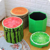 High capacity Folding Box Funny Fruit storage Box Stool Sundries Organizer Office Desk Home Storage Box Home Office Storage Box