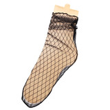 Charming 1Pair Women Sexy Breathable Silk Socks Soft Heap Elasticity Black Fishnet Lace Flower Mesh Ankle Elastic Hosiery Sock