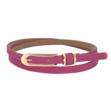 CharmDemon New Lovely Women Girl Buckle Candy Color Thin Skinny PU Leather Belt June10