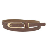 CharmDemon New Lovely Women Girl Buckle Candy Color Thin Skinny PU Leather Belt June10