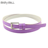 CharmDemon Hot Sale Beautiful Woman Multicolor Small Candy Color Thin Leather Belt st19
