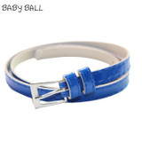 CharmDemon Hot Sale Beautiful Woman Multicolor Small Candy Color Thin Leather Belt st19