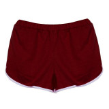 CharmDemon Casual Shorts Women  Solid Color Fashion Elestic Waist Cotton Blend Short ap7