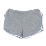 CharmDemon Casual Shorts Women  Solid Color Fashion Elestic Waist Cotton Blend Short ap7