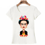 Charismatic Frida Kahlo Cute cartoon art T Shirt Summer Cute Women T Shirt 2018 new design Tops girl t-shirt Ladies casual Tees Charismatic Frida Kahlo Cute cartoon art T Shirt Summer Cute Women T Shirt 2018 new design Tops girl t-shirt Ladies casual Tees