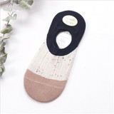 CHAOZHU High Quality Brand Patchwork Cotton Knitting Cable Vintage Women Socks Summer Deodorant Slipper Socks Calcetines Girls