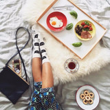 CHAOZHU Brand Socks For Women High Socks Cartoon Cat Pattern Lovely Cotton Knitted Happy Socks