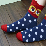 CHAMSGEND WillBeen 3D Animals Striped Cartoon Socks Women Owl Footprints Cotton Socks Floor Fashion Jan19