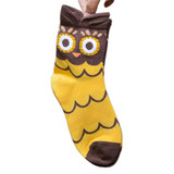 CHAMSGEND WillBeen 3D Animals Striped Cartoon Socks Women Owl Footprints Cotton Socks Floor Fashion Jan19