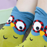 CHAMSGEND WillBeen 3D Animals Striped Cartoon Socks Women Owl Footprints Cotton Socks Floor Fashion Jan19