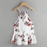 CHAMSGEND Shirt Women Summer Chiffon Tops Sleeveless Blouses For Women Clothes Ruffle Elegant Vintage Drop Shipping Gifts