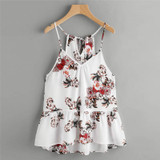 CHAMSGEND Shirt Women Summer Chiffon Tops Sleeveless Blouses For Women Clothes Ruffle Elegant Vintage Drop Shipping Gifts