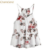 CHAMSGEND Shirt Women Summer Chiffon Tops Sleeveless Blouses For Women Clothes Ruffle Elegant Vintage Drop Shipping Gifts