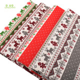 Chainho,Christmas Series,Printed Cotton Linen Fabric For DIY Quilting &amp; Sewing Sofa,Table Cloth,Curtain,Bag,Cushion Material