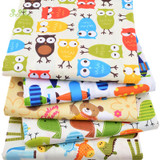 Chainho,5pcs/lot,Cartoon Series,Twill Cotton Fabric,Patchwork Cloth,DIY Sewing Quilting Fat Quarters Material For Baby&amp;Children