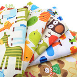 Chainho,5pcs/lot,Cartoon Series,Twill Cotton Fabric,Patchwork Cloth,DIY Sewing Quilting Fat Quarters Material For Baby&amp;Children