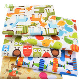 Chainho,5pcs/lot,Cartoon Series,Twill Cotton Fabric,Patchwork Cloth,DIY Sewing Quilting Fat Quarters Material For Baby&amp;Children
