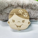 Wooden Baby Kids Tooth Storage Box