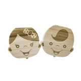 Wooden Baby Kids Tooth Storage Box
