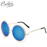 CALIFIT Ladies Oversized Round Sunglasses Women Vintage Brand Designer Shades Oculos Female UV400 Retro Sun Glasses For Women