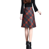 NYFS 2018 New Autumn Winter woolen Plaid Skirts Fashion PLaid Hip skirt Women Slim Office Skirt Faldas Mujer Saias