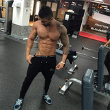 NUTAKA Gyms Mens Joggers Skinny Sweat Pants Embroidery Logo Tights Sweatpants For Men 2017 Gyms joggers workout Trousers