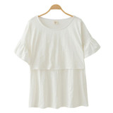 Nursing Tops Breast Feeding Tees Maternity Clothes Breastfeeding Pregnancy T Shirt Clothes For Pregnant Women Plus Size Wear