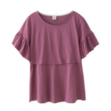 Nursing Tops Breast Feeding Tees Maternity Clothes Breastfeeding Pregnancy T Shirt Clothes For Pregnant Women Plus Size Wear