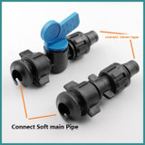 NuoNuoWell By-Pass Connector Valve 5pcs-pack For Soft Pipe 16MM Irrigation Drip Tape Line With Camlock