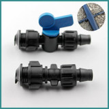 NuoNuoWell By-Pass Connector Valve 5pcs-pack For Soft Pipe 16MM Irrigation Drip Tape Line With Camlock