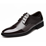 NPEZKGC New 2017 Business Dress Men Formal Shoes Wedding Pointed Toe Fashion PU Leather Shoes Flats Oxford Shoes For Men