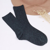 NOVIA NMW-026 high quality women socks autumn winter all-match new socks fashionista bright silk silver piles of socks art sock
