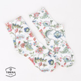 NOVIA NMW-006 Spring fall/winter new women's socks high quality retro fashion flower printing cotton female socks