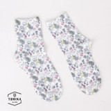 NOVIA NMW-006 Spring fall/winter new women's socks high quality retro fashion flower printing cotton female socks