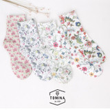 NOVIA NMW-006 Spring fall/winter new women's socks high quality retro fashion flower printing cotton female socks