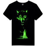 Novelty 3D Men's wolf T shirt Cool wolf Printed t shirts summer Casual 3D Short Sleeve glow in the dark T-shirts good quality