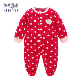 HHTU Autumn/Winter Baby Rompers clothes long sleeved coveralls for newborns Boy Girl Polar Fleece baby Clothing