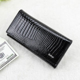 HH Alligator Womens Clutch Wallets Luxury Patent Crocodile Multifunctional Genuine Leather Ladies Clutch Purse Hasp Long Wallet