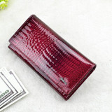 HH Alligator Womens Clutch Wallets Luxury Patent Crocodile Multifunctional Genuine Leather Ladies Clutch Purse Hasp Long Wallet