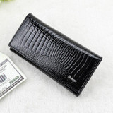 HH Alligator Womens Clutch Wallets Luxury Patent Crocodile Multifunctional Genuine Leather Ladies Clutch Purse Hasp Long Wallet