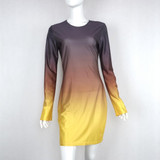 HEYounGIRL 2017 Summer Dress Women Sexy Ladies Fitness Print Long Sleeve Mini Bodycon Dresses Bodycon Vintage Vestido de festa