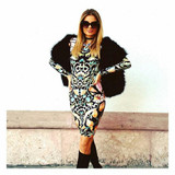HEYounGIRL 2017 New Hot Summer Sexy Dress Women Print Flower Sheath Full Sleeve Casual Party Mini O-Neck Dresses Obleko Sukienka