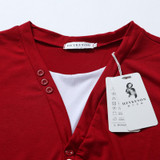 HEYKESON Male 2017 Short Sleeve Fake Two T Shirt V-Neck Slim Men T-Shirt Camisetas Fashion Hombre Tee Shirt Homme T Shirts 3XL