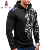 HEYKESON 2017 Hoodies Men Hombre Hip Hop Mens Brand Letter Hooded Zipper Hoodie Sweatshirt Slim Fit Men Hoody Large Size XXXL